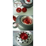 1/14 rc car truck 1 pair CNC wheels front wheel for Tamiya Man r620 newest red