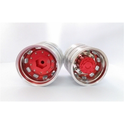 1/14 RC car option rear wheels X2 RED parts for 1/ 14 tamiya track man scania*