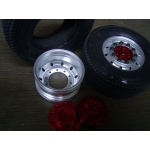 front wheels ( hex version) for tamiya 1/14 scania man actros etc with rubber tyre tire