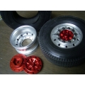 front wheels ( hex version) for tamiya 1/14 scania man actros etc with rubber tyre tire