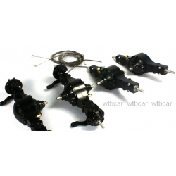 1/14 rc car truck parts for Tamiya 8X8 all Metal steering & rear Axle #1 + #2 + #3 + #4  w/ diff lock