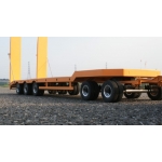 Heavy steel metal orange painted lower trailer flat bed set for 1/14 truck