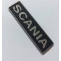 LOGO scania metal plate 10x38x1mm for model use 