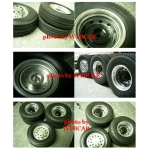 1/14 rc car truck Aluminum 7075 FRONT wheels SET  w/ tire for Tamiya Man scania R620