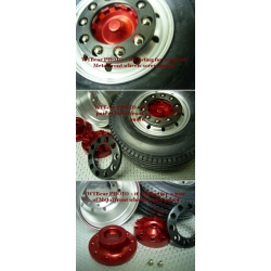 1/14 rc car truck 1 pair RED CNC wheel front wheel for Tamiya Man r620 new deluxe *