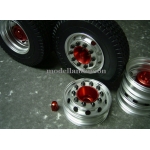 1/14 RC car option rear wheels X2 CNC parts for 1/ 14 tamiya track ( RED )
