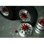 1/14 rc car truck 1 pair CNC wheels front wheel for Tamiya Actros red